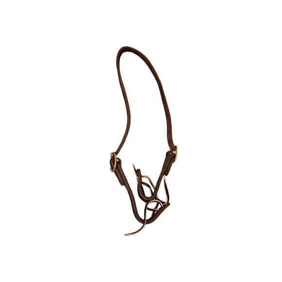 Don rich leather bridle split ear‎ gold hardware new - Picture 1 of 1